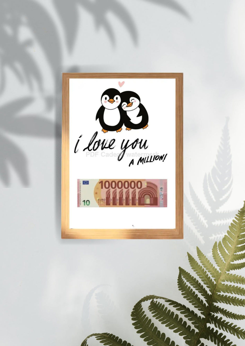 Geld als cadeau voor de liefde - Printable