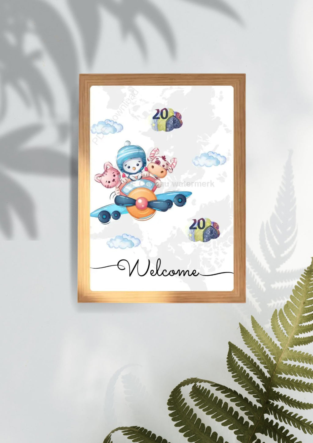 Geef origineel geld geboorte cadeau - printable