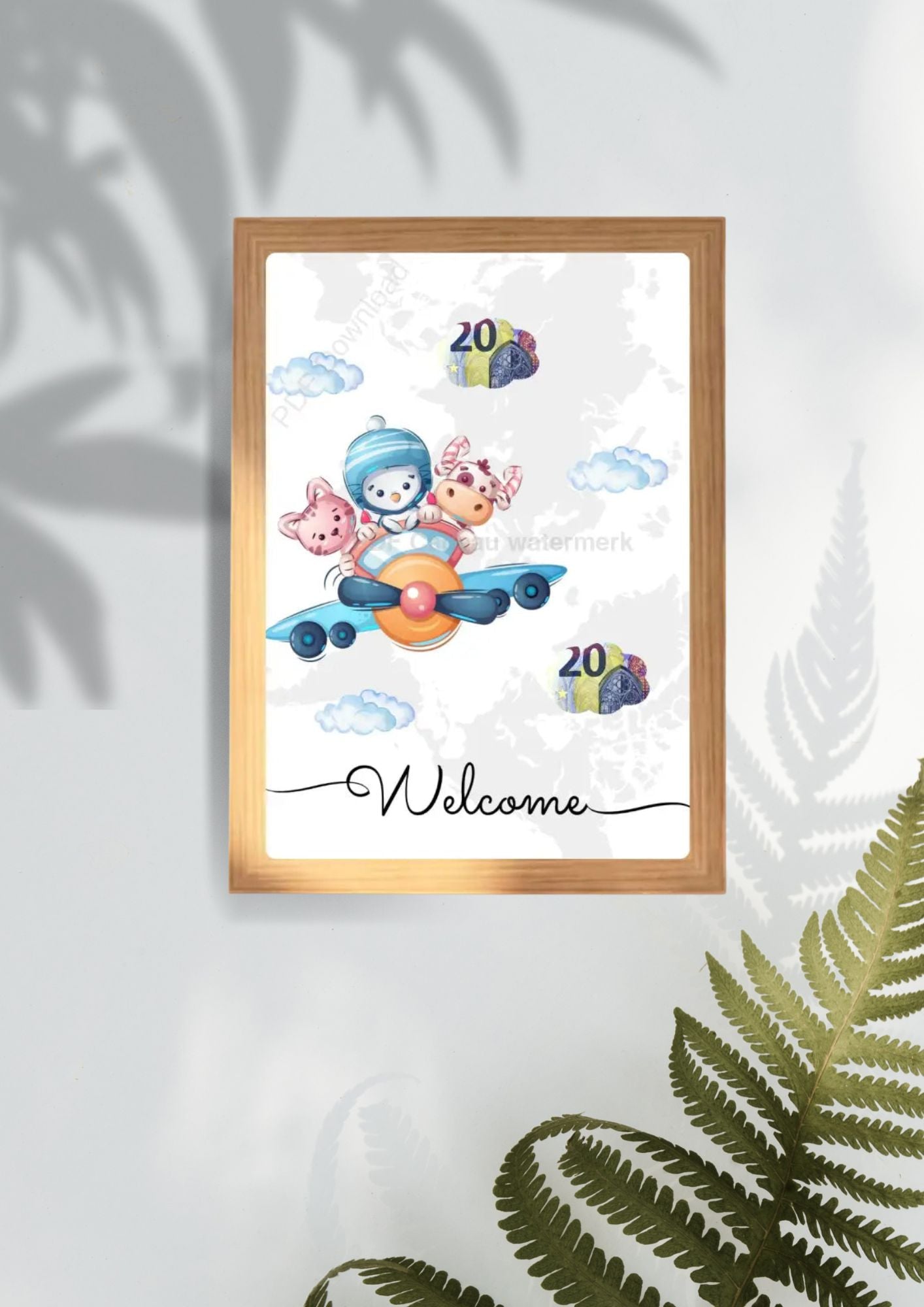 Geef origineel geld geboorte cadeau - printable