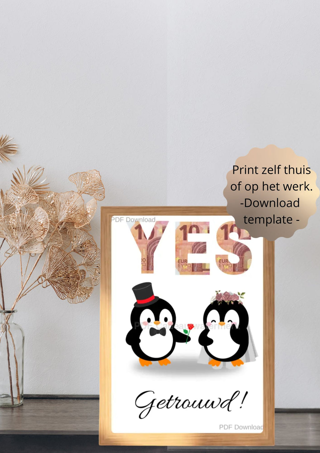 Origineel geld cadeau vrienden bruiloft