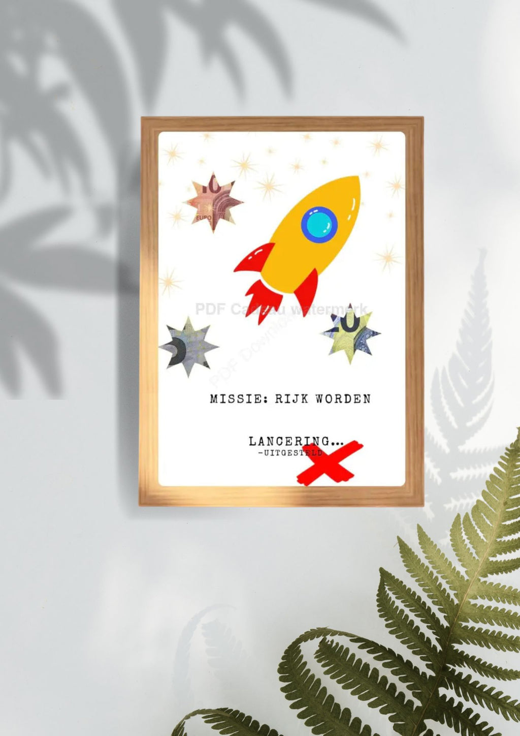 Cadeau met geld grappig - printable