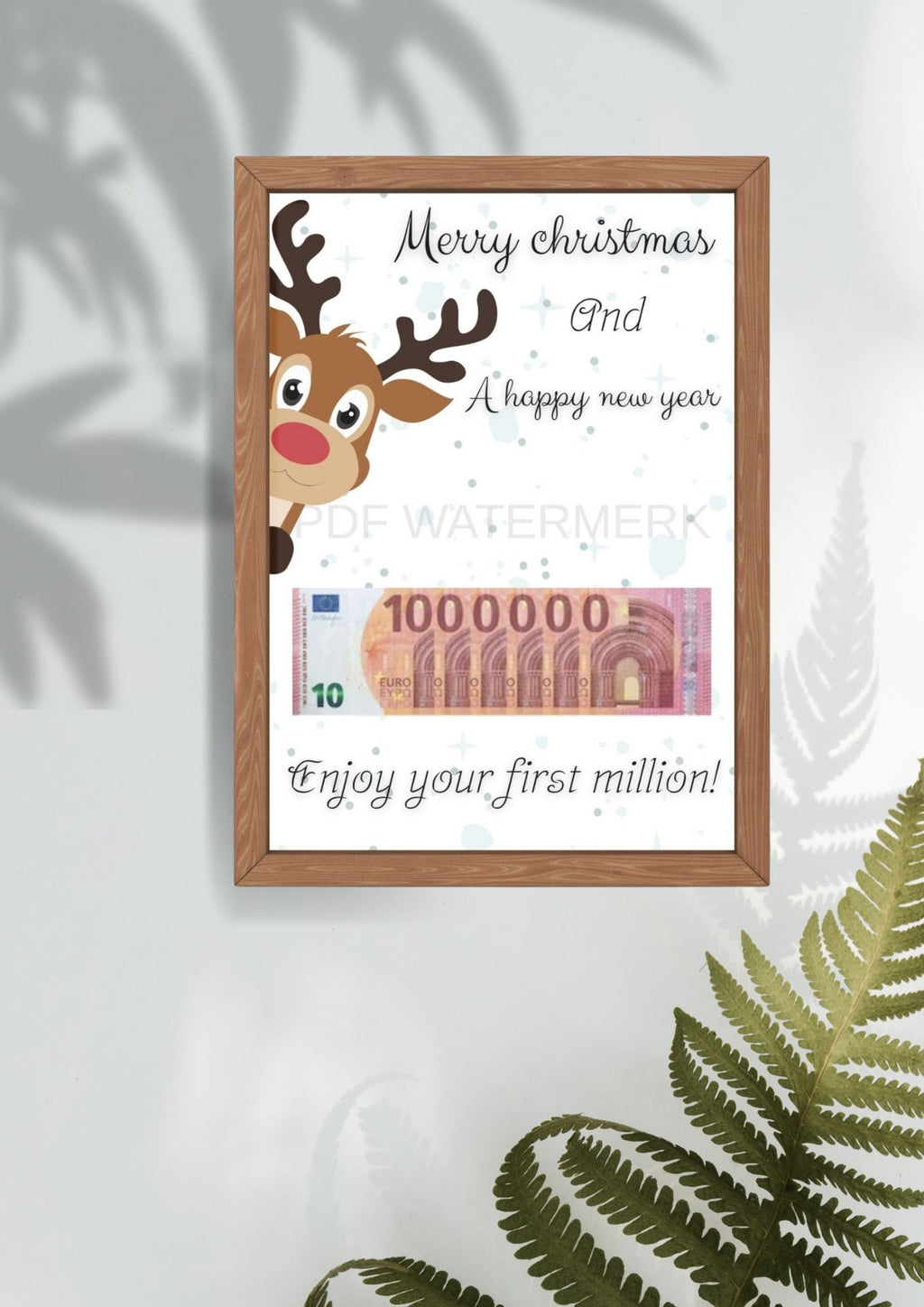 Geld cadeau zelfmaak ideetjes kerst - printbare PDF