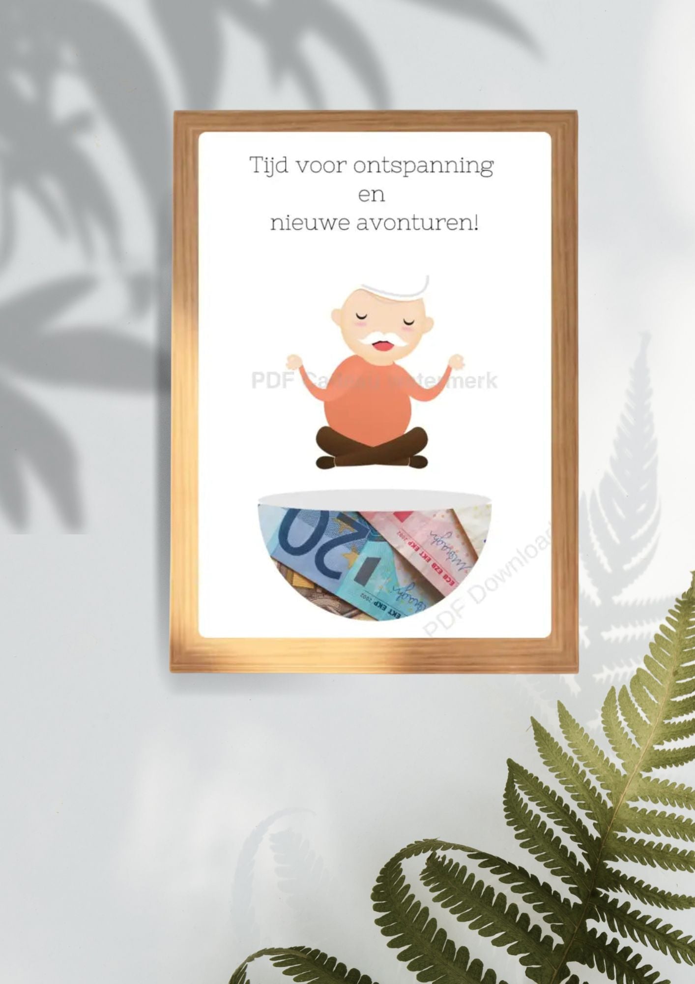 Maak zelf een pensioen geld cadeau- printable