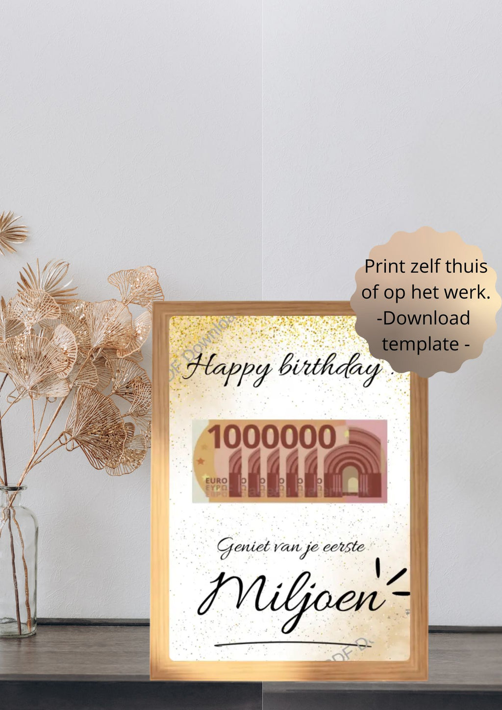 Geld cadeau 60 jaar Printable