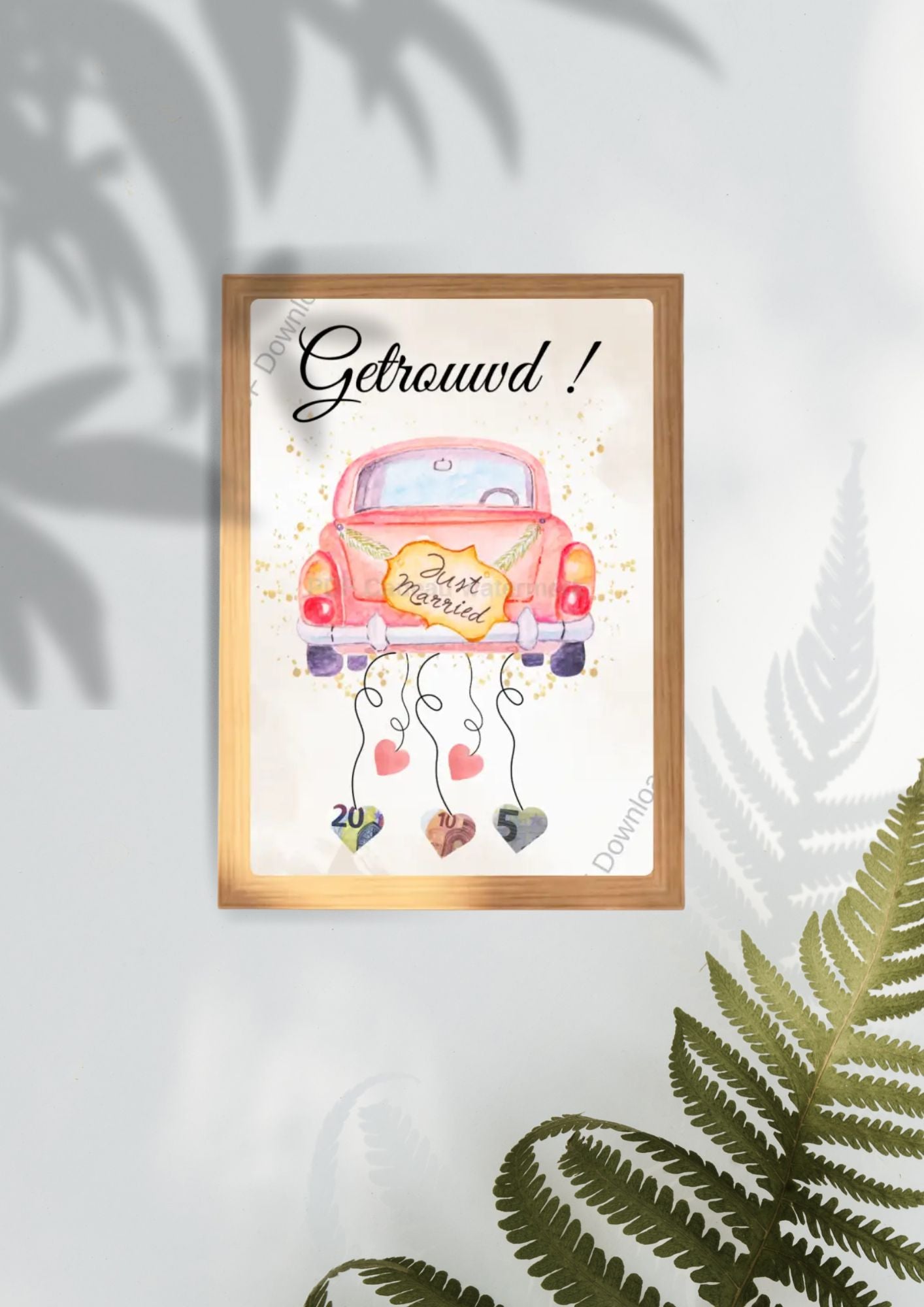 knutsel geld cadeau met deze printable