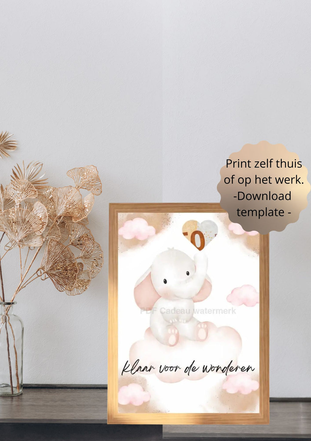 Geld cadeau geven geboorte dochter - printable