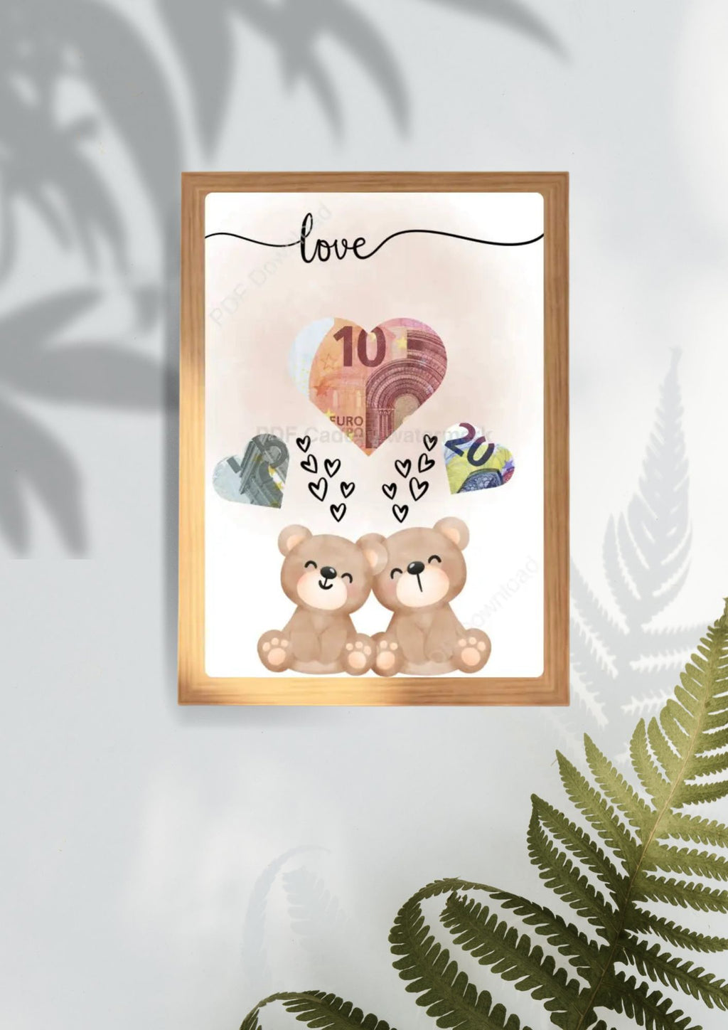 kinder geld cadeau - printable