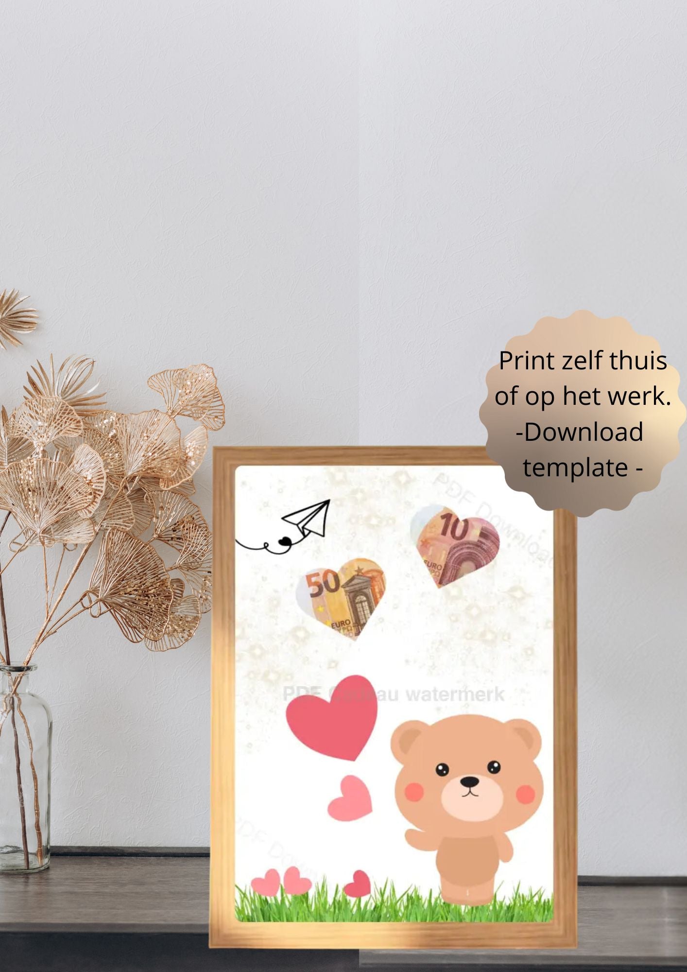 Geld geven aan een kind - printable