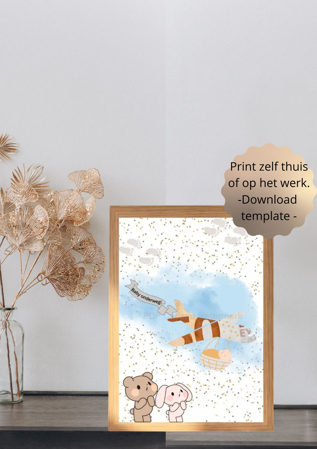 Geld cadeau geven geboorte - Printable