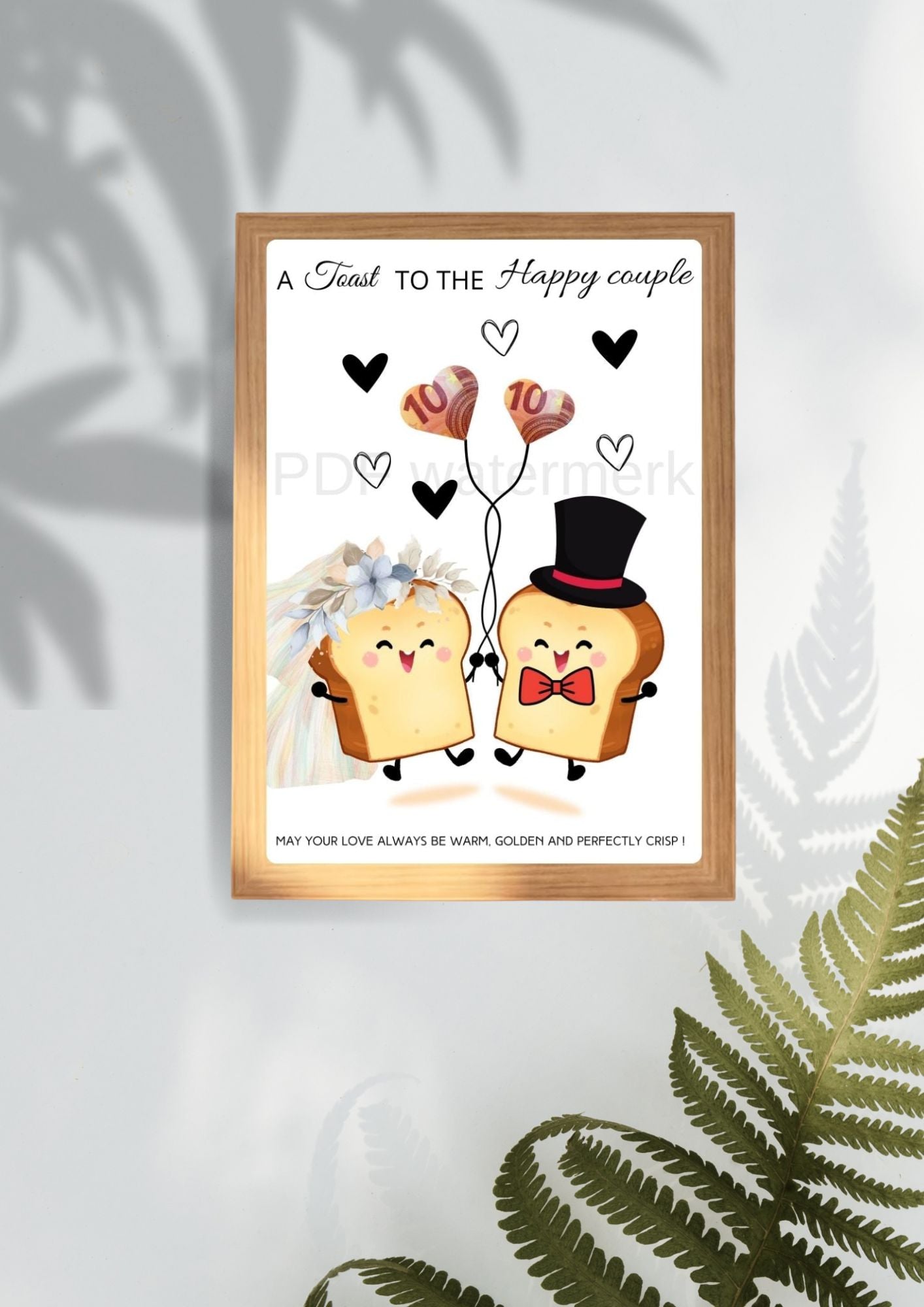 Origineel en grappig bruiloft geld cadeau - printable