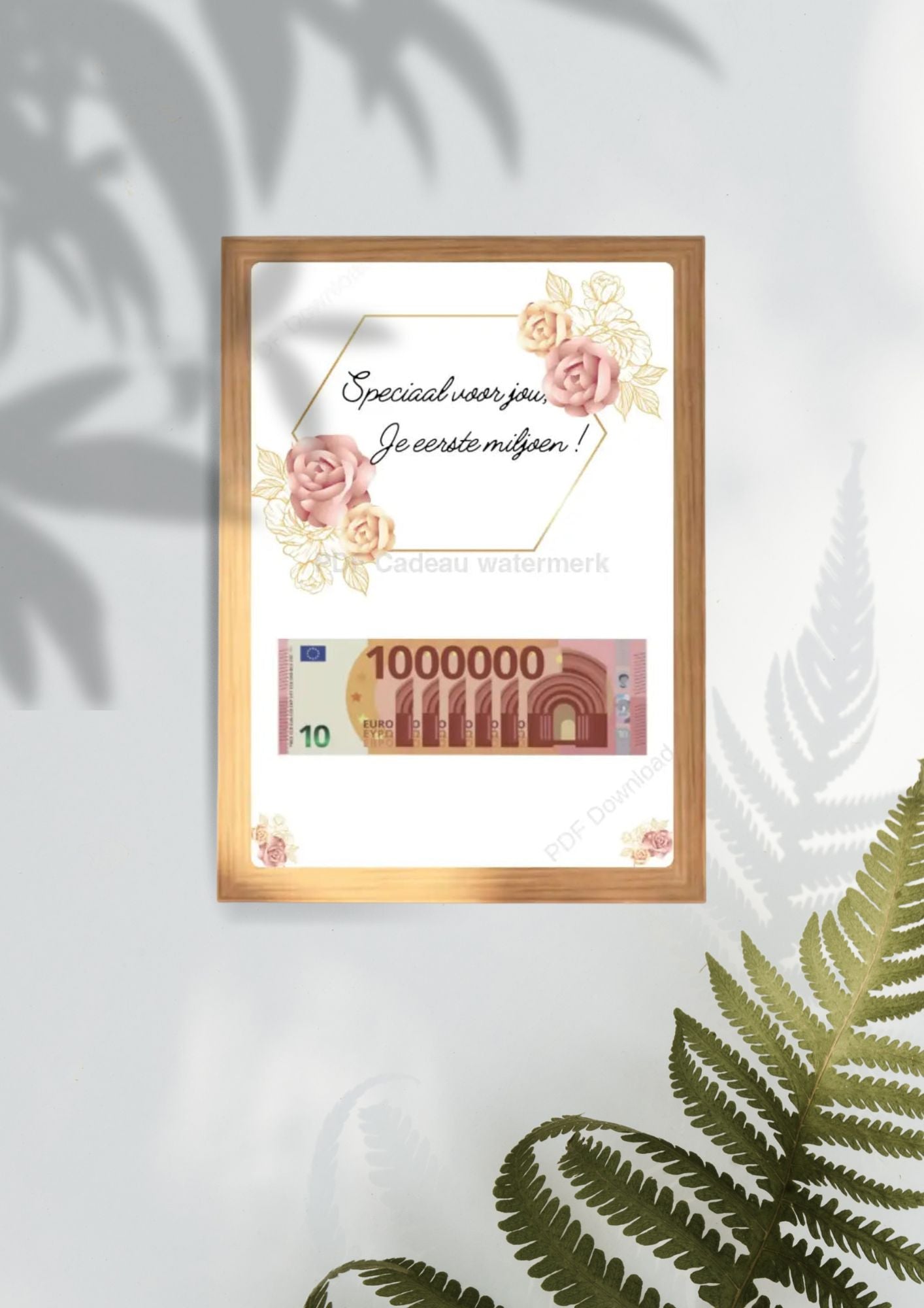 geld cadeau geven vrouw printable