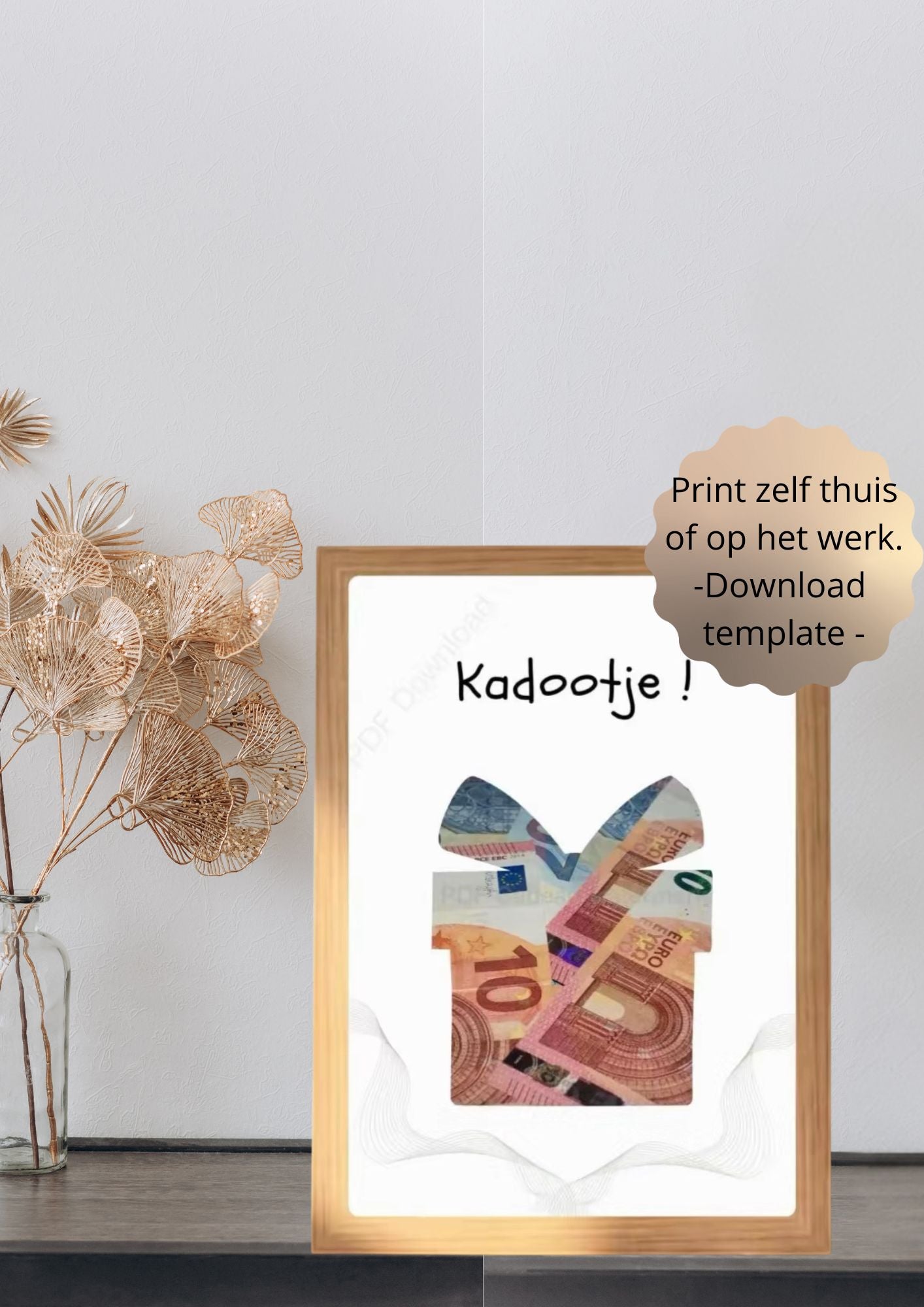 Originele manier geld geven verjaardag - printable pdf