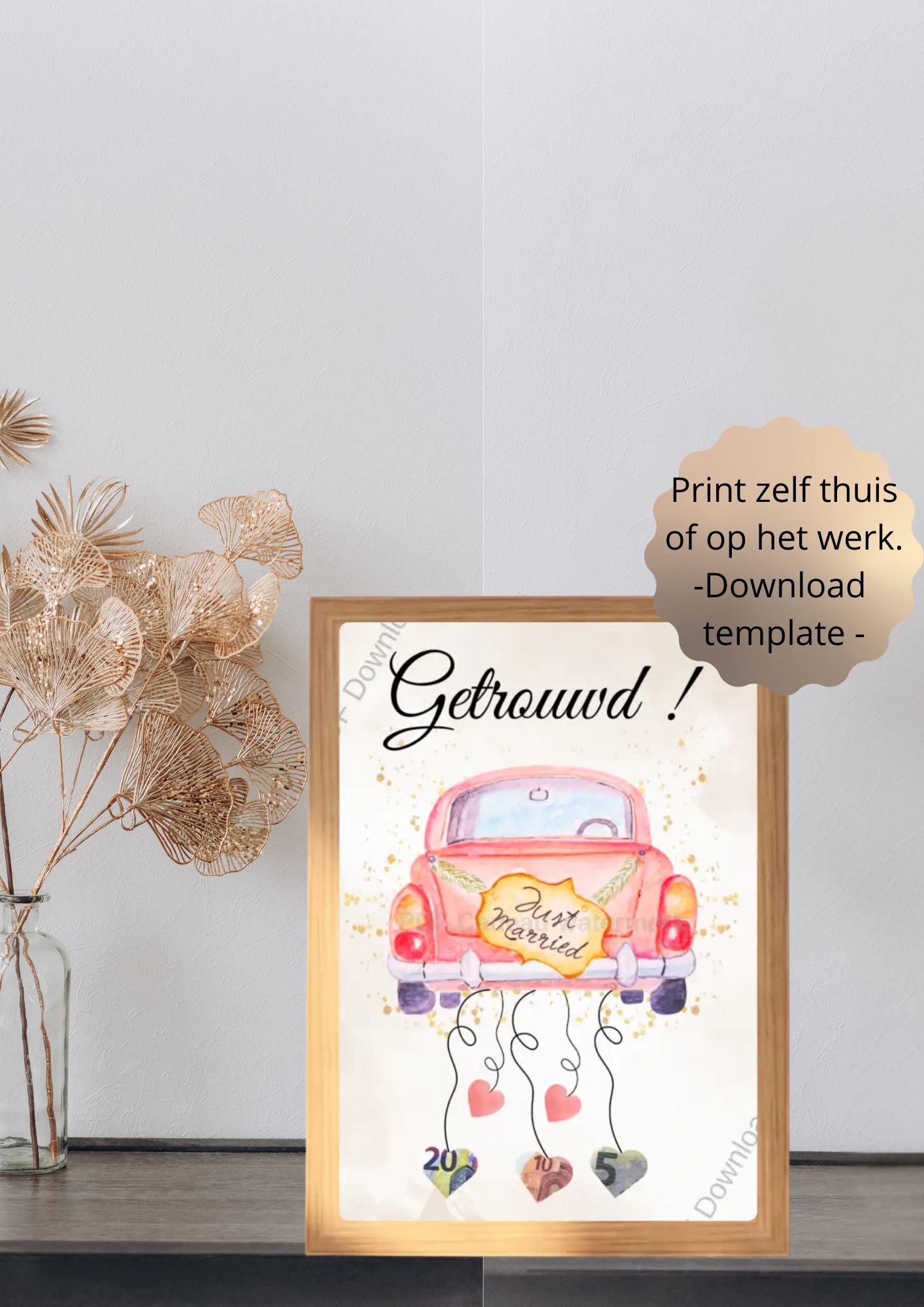 geld cadeau knutselen printable