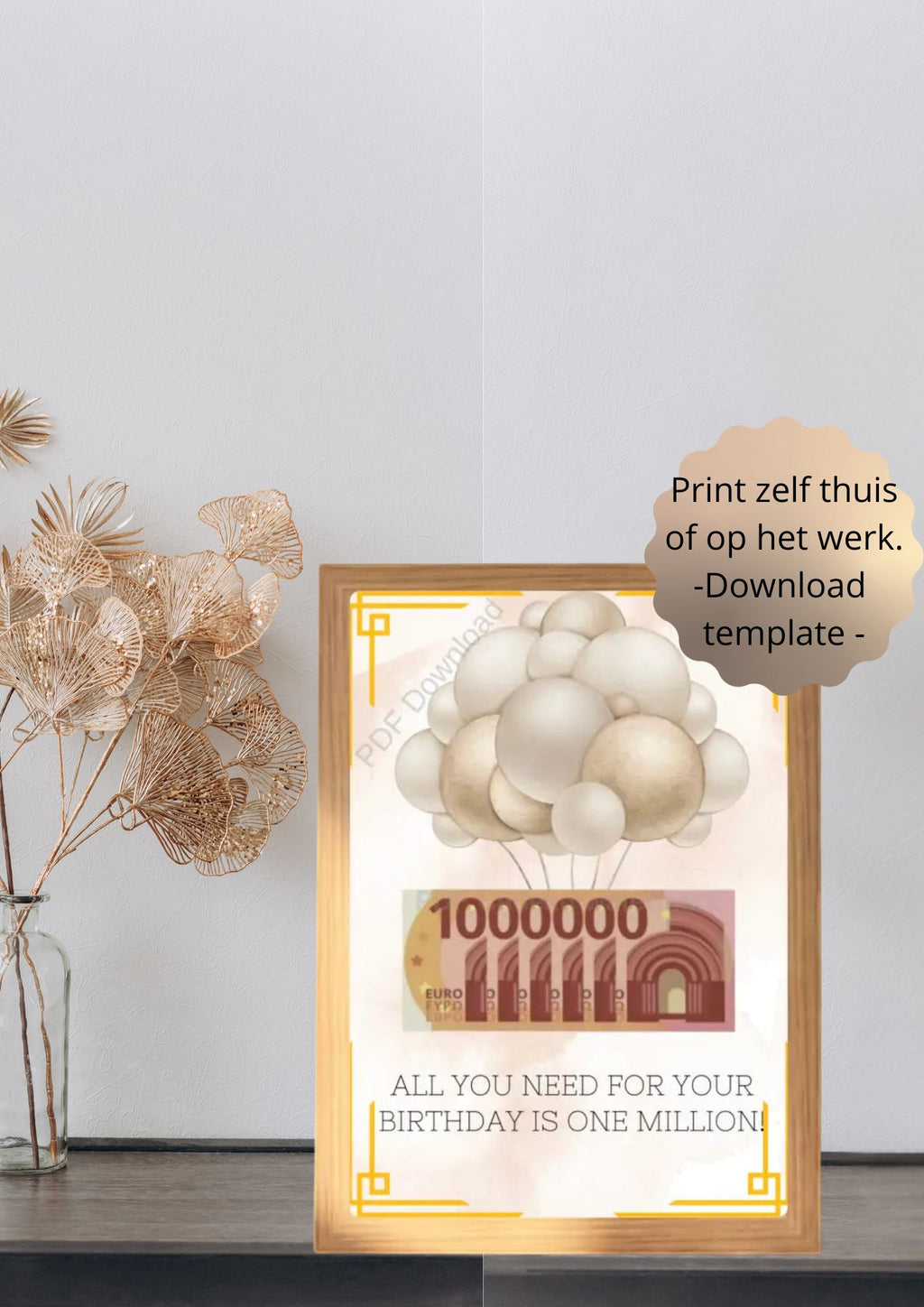 Geld creatief gevenn printable "all you need" 