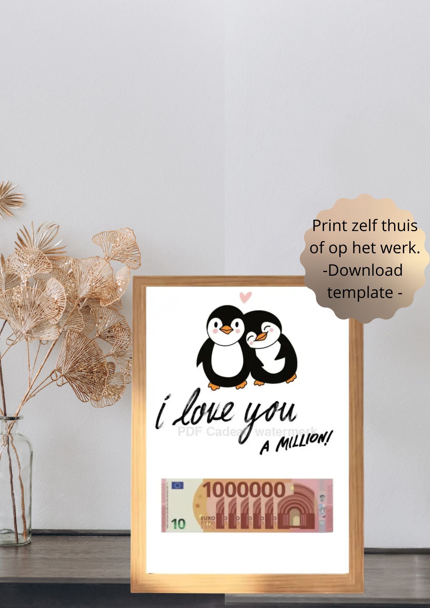 Geld cadeau geven partner hoeveel - printable