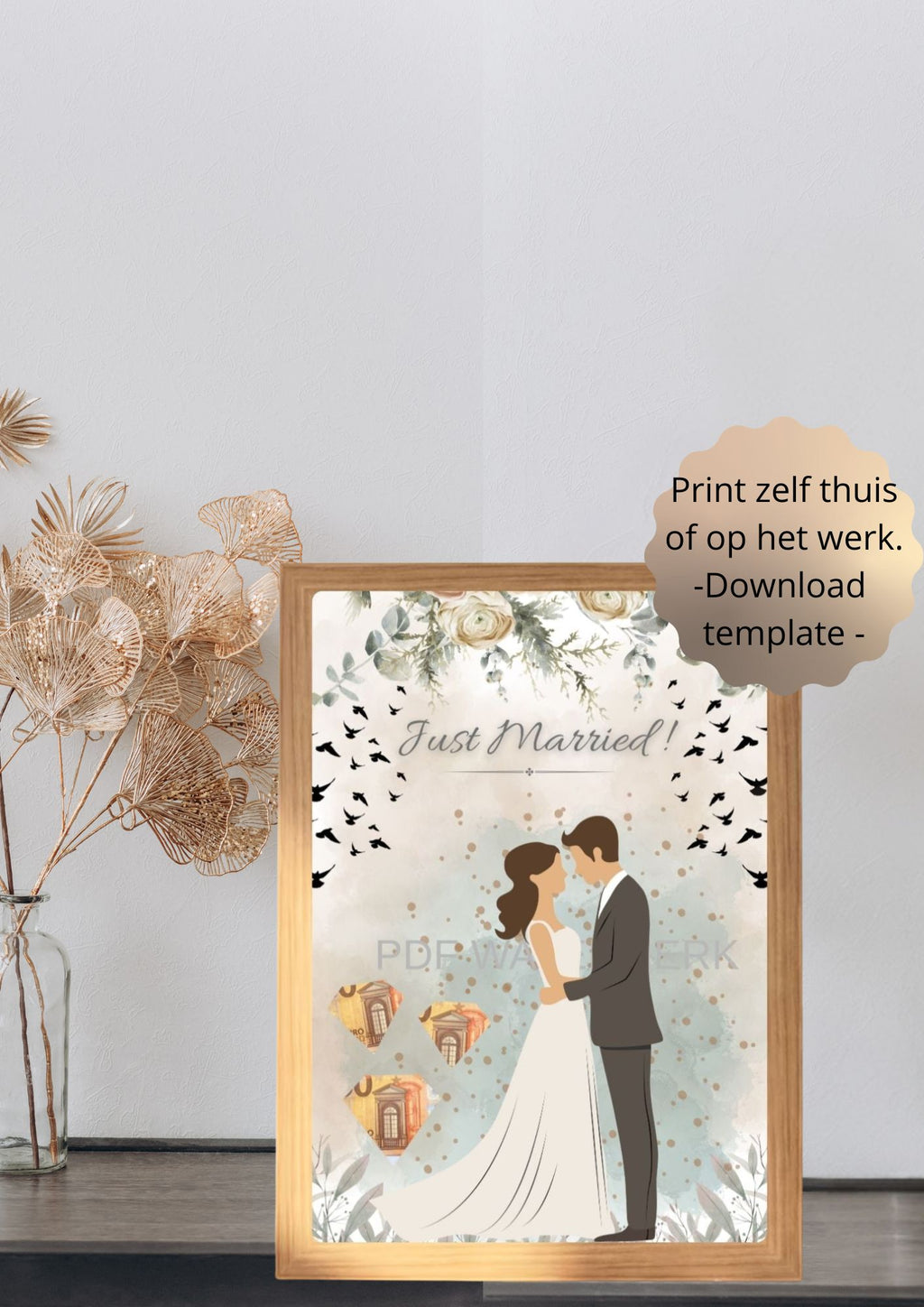 Origineel geld geven bruiloft - printable