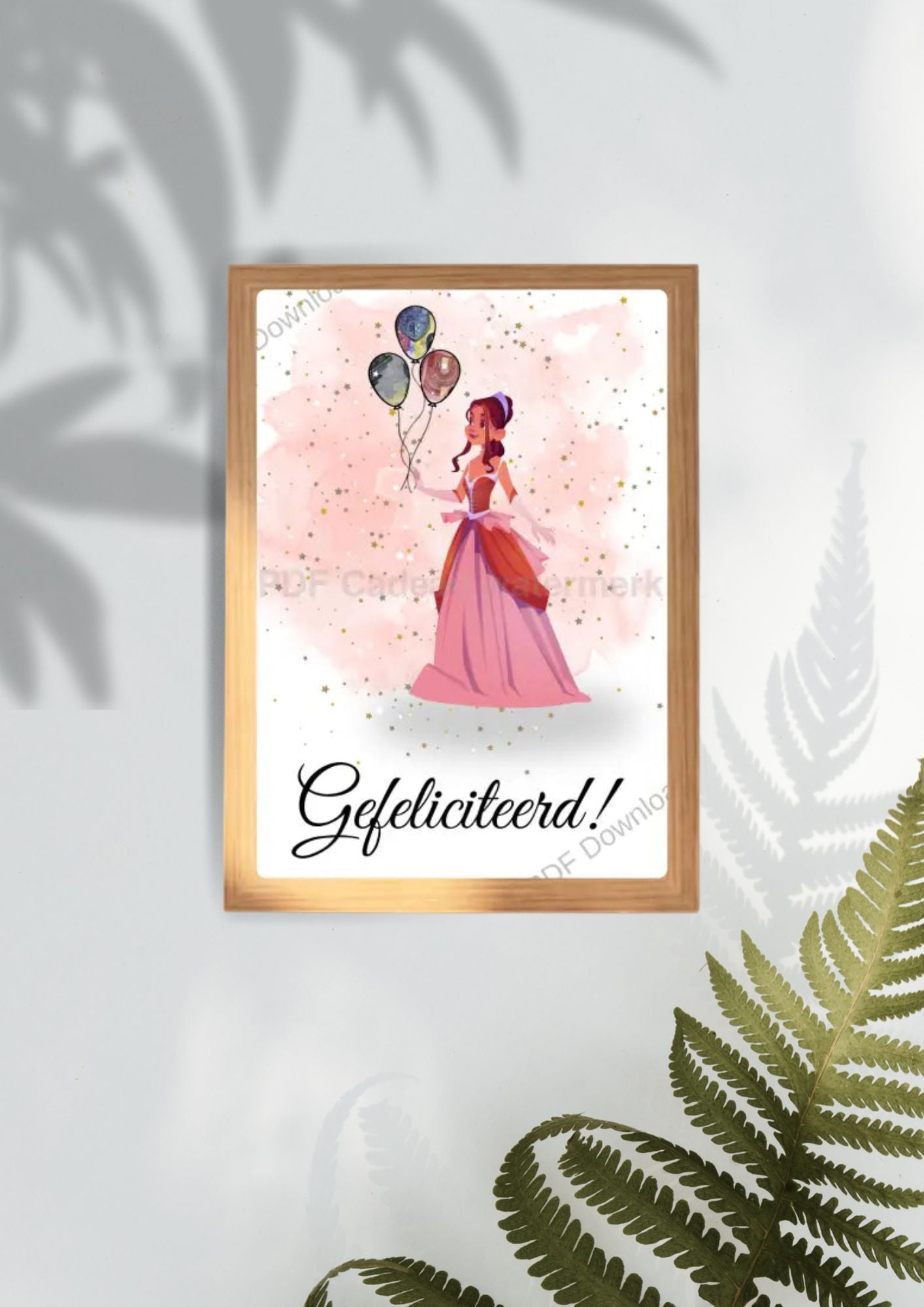 Geld cadeau kinderfeestje 6 jaar - Printable