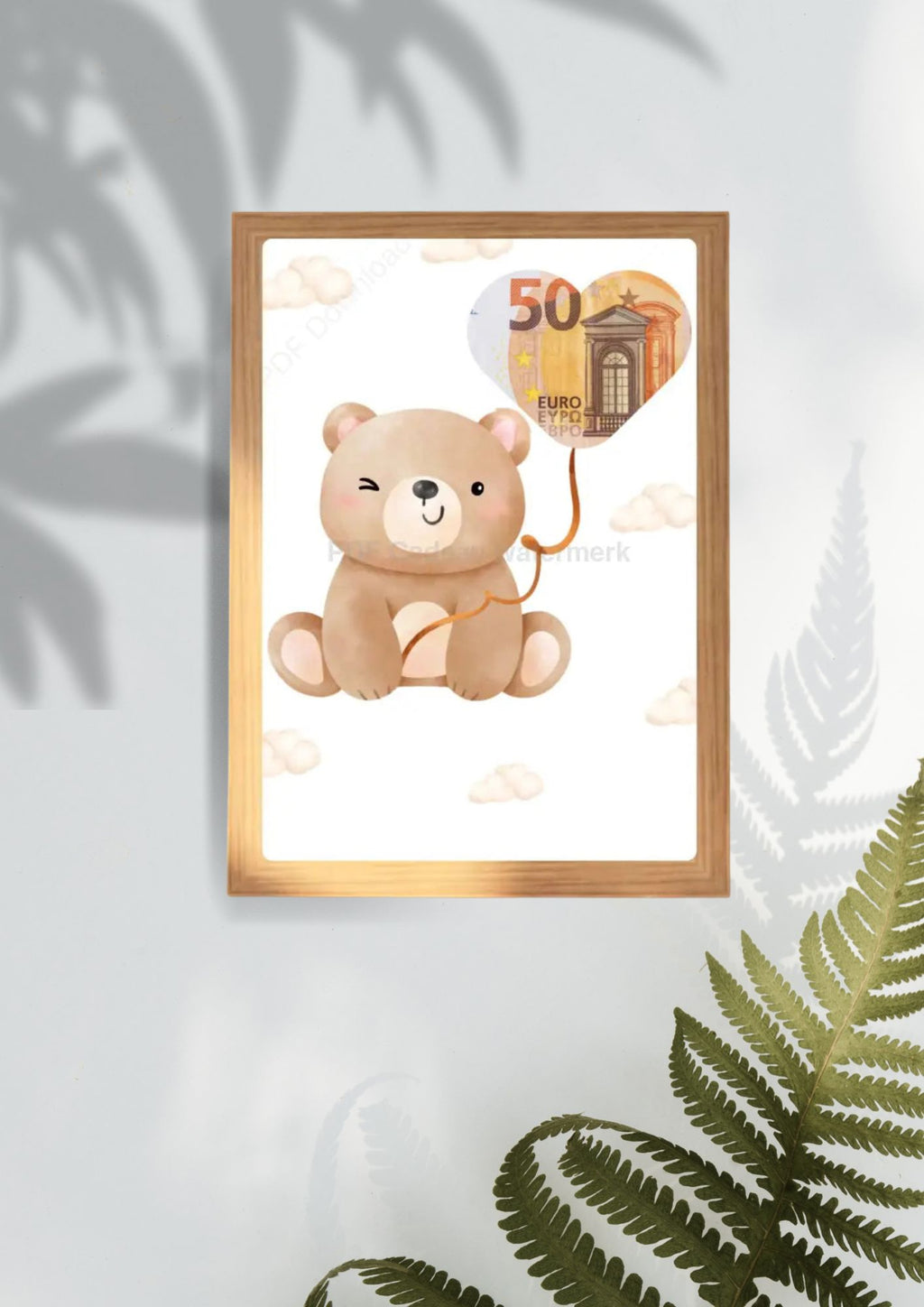 Geschenk met geld voor baby