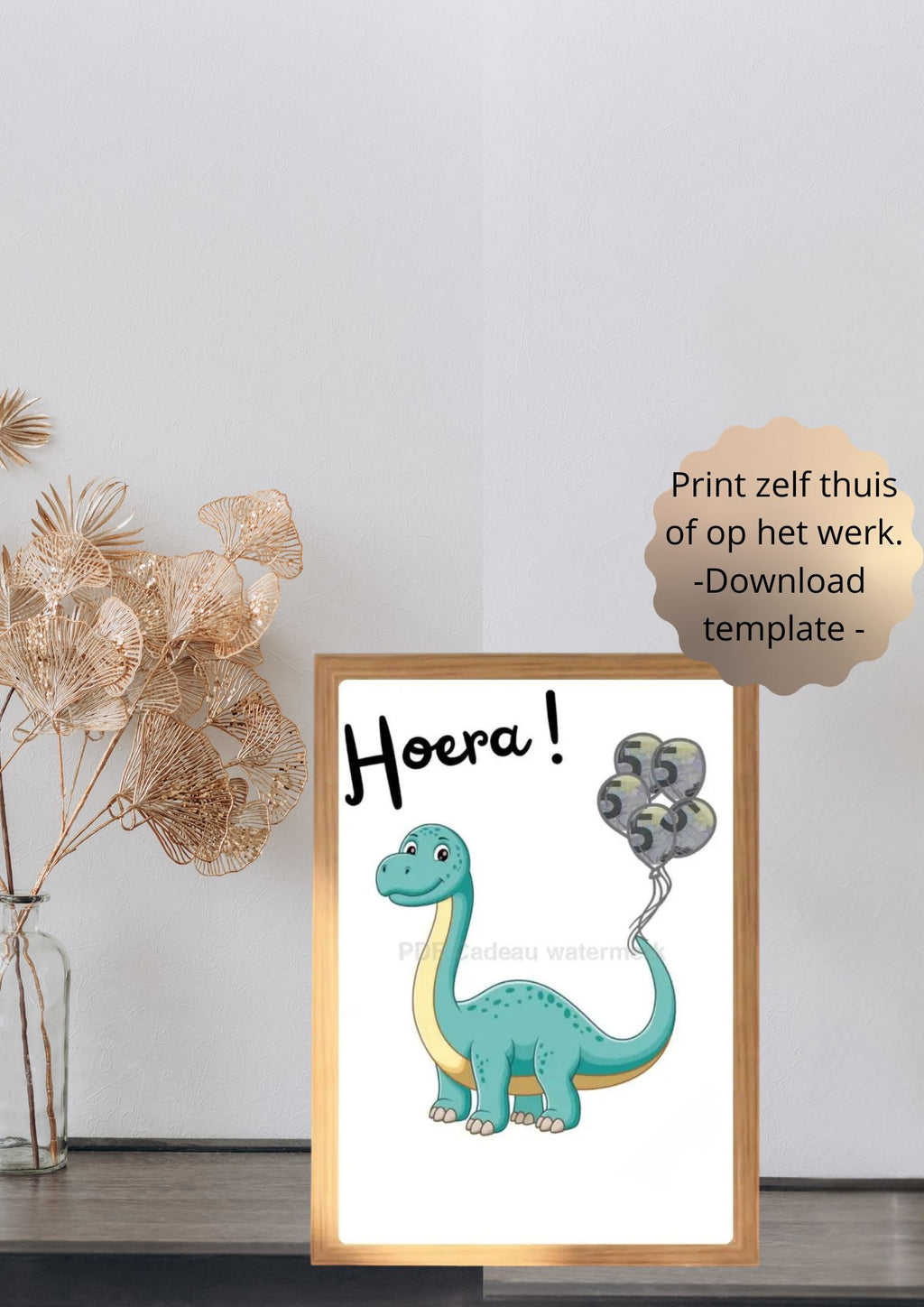 Grappig geld cadeau kind - Printable