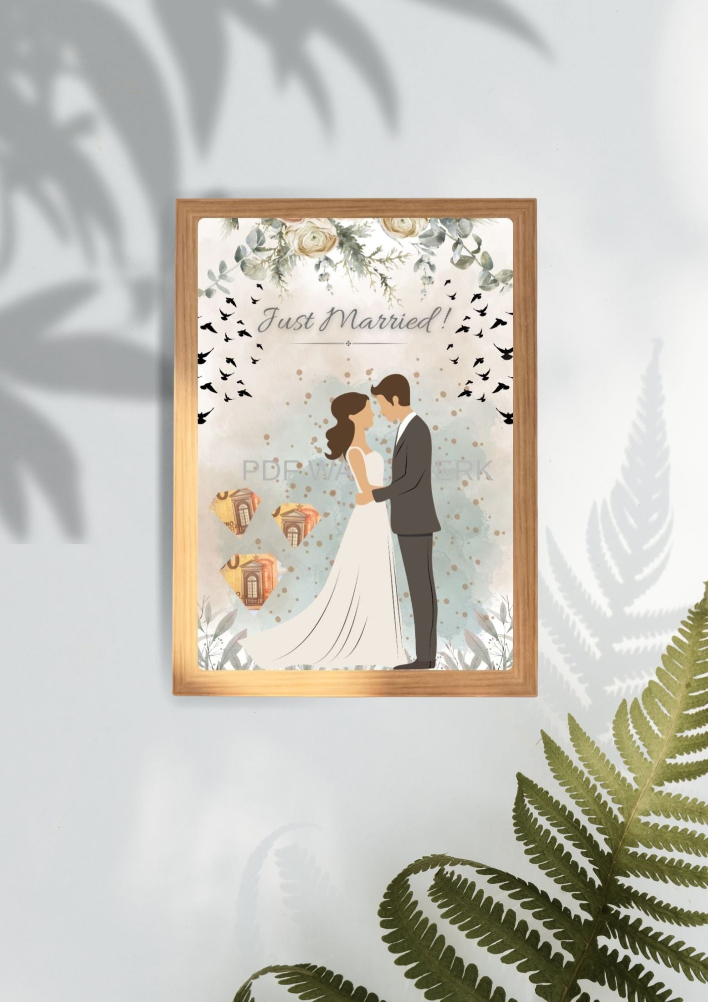 Origneel geld cadeau bruiloft - printable