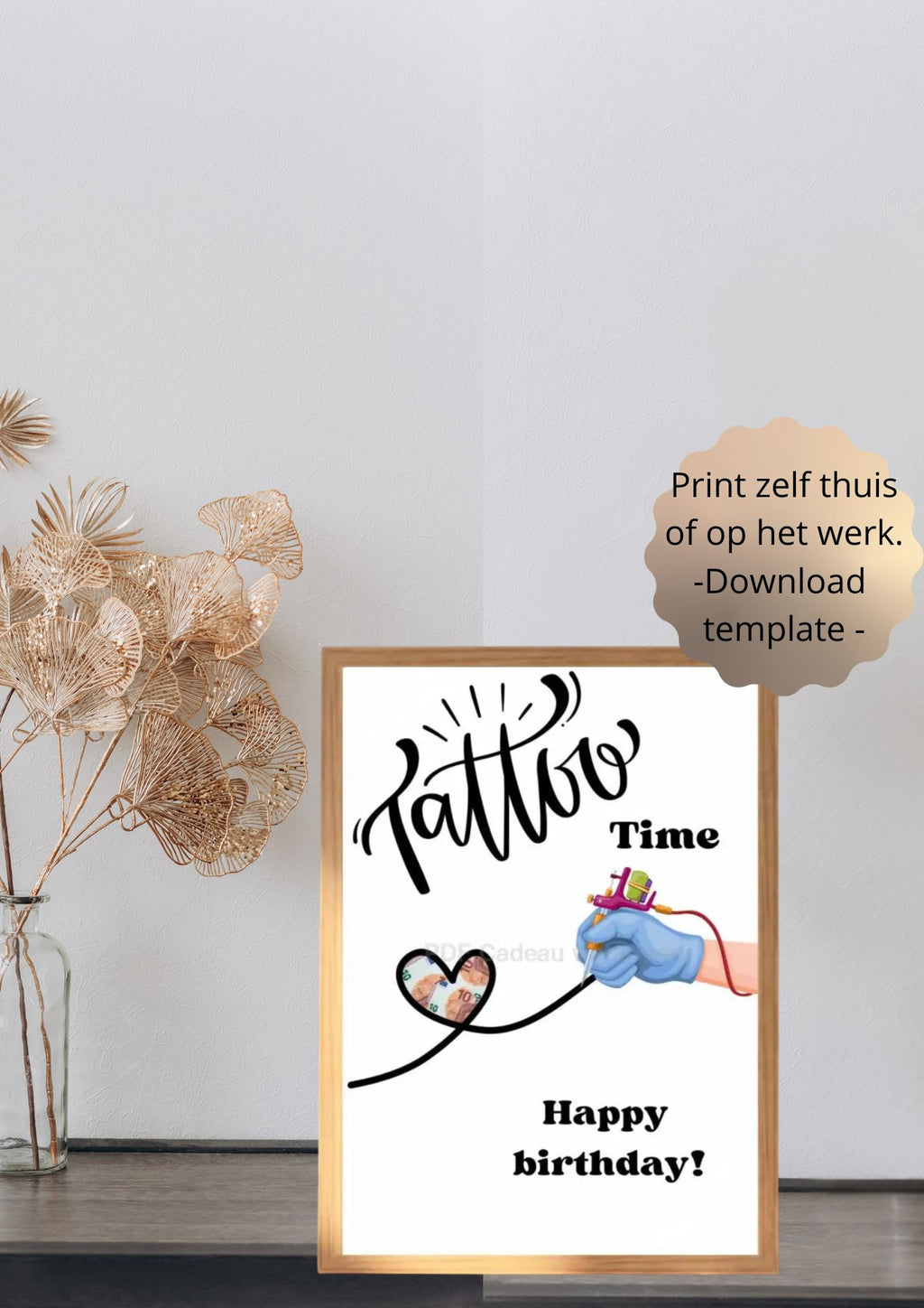 Zelfmaak ideetjes grappig geld cadeau - printble
