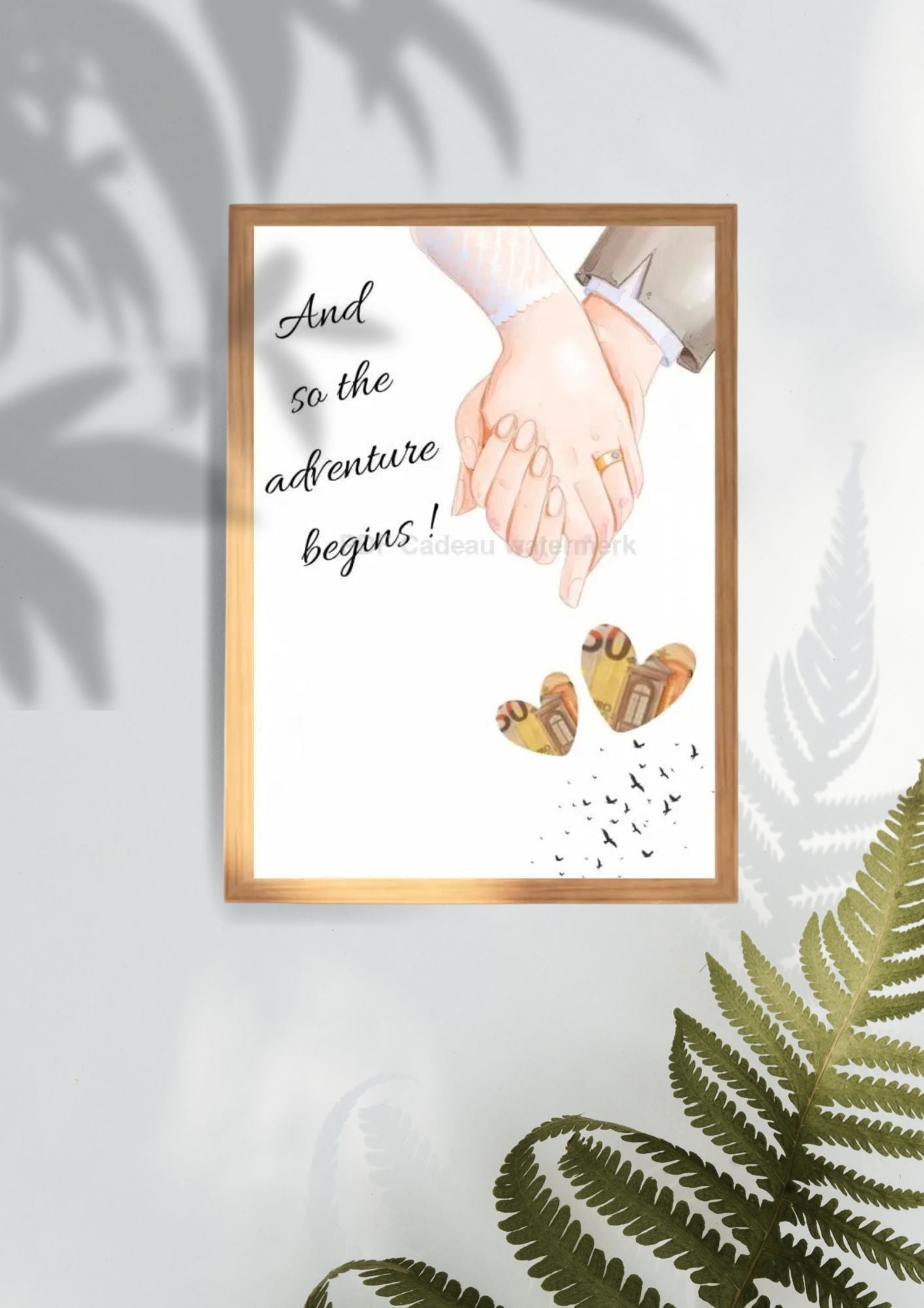 Uniek en blijvend geld cadeau bruiloft - printable