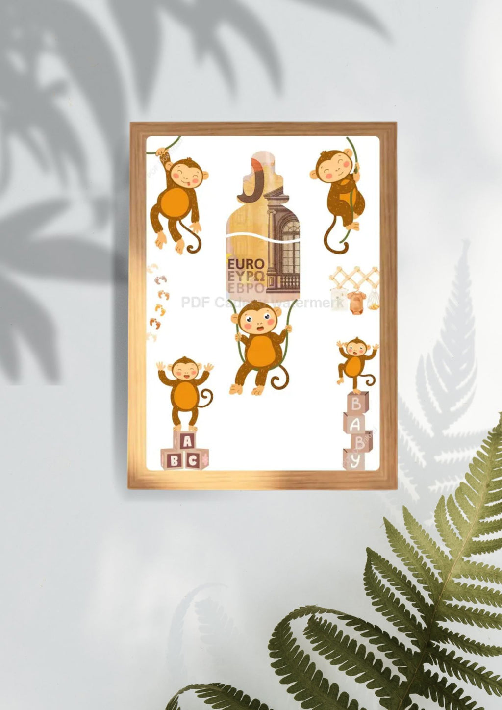 Creatieve manier geld geven geboorte baby - printable