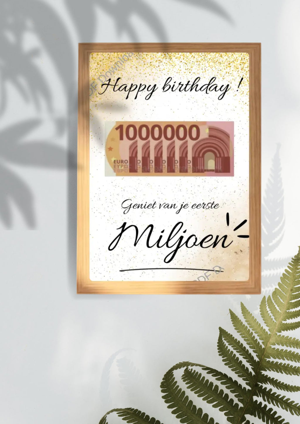 cadeau geld 80 jaar printable